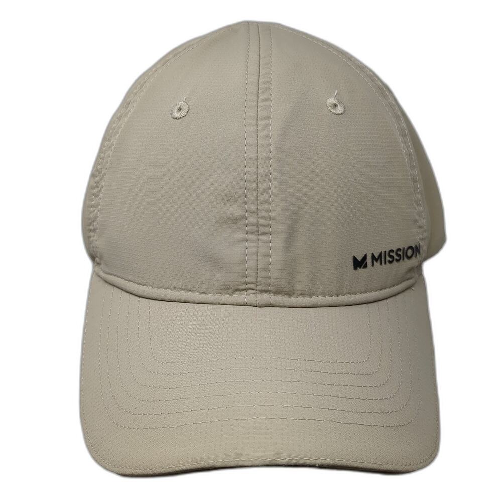 Mission Strapback Baseball Cap Solid Beige One Si… - image 1